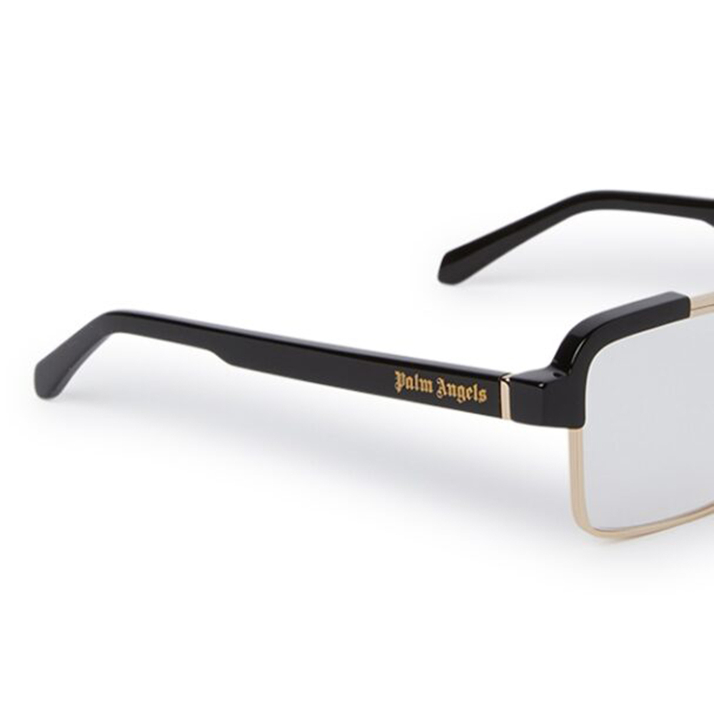 NWT Palm Angels Style-17-PERJ017S25PLA0011000 Black Gold 55mm Eyeglasses - Picture 4 of 5